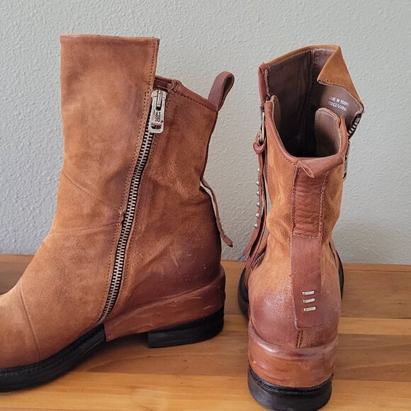 A.S.98 womens brown leather boots. Size EU39 - Picture 2 of 7
